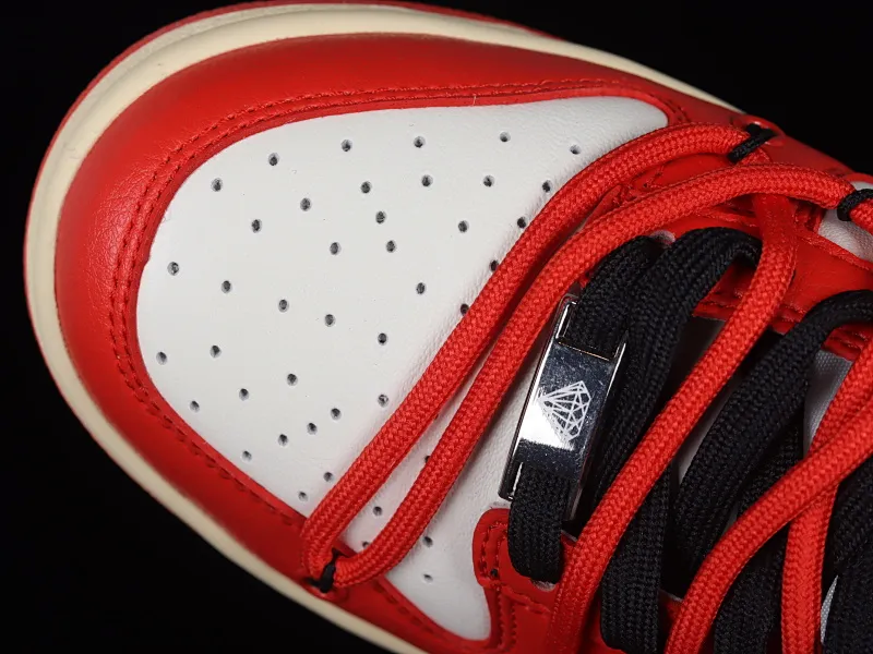 All Categories Nk SB Dunk Series Nk SB Dunk Low Low-top Sneakers Nk Dunk Low Chicago Color Customized Deconstructed Strappy Casual Sneakers DD3363-100